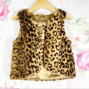H&M Faux Fur Leopard Print Vest 5 6
